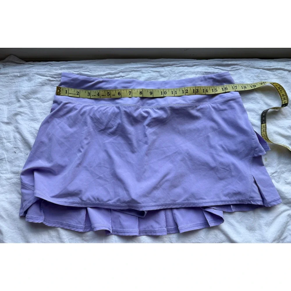Lululemon Pace Setter Skirt Lavender Purple Pleated Back Skort Womens Size 10‎